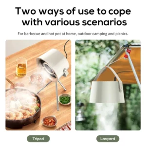 2024 New Portable Exhaust Fan Small Kitchen Hood Extractor Barbecue USB Supply Desktop Range Hoods Mini Suction Cooker Hood - Image 4