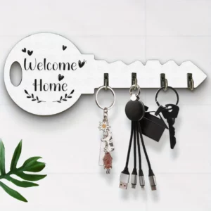 1-3 PCS Creative Bohemian Style Decoration Hanging Frame Living Room Door Creative American Retro Porch Wooden Key Hook - Image 2