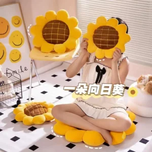 35-40cm Beautiful Sunflower Plush Pillow Toy Soft Cartoon Plant Stuffed Flower Chair Cushion Sofa Kids Lovers Girl Birthday Gift - Image 3