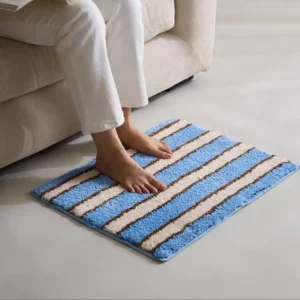 Nordic Tufting Stripe Bathroom Mat Tufted Bathmat Soft Geomrtic Rug Pad Living Room Carpet Anti-slip Hallway Home Room Decor - Image 2