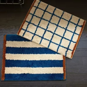 Nordic Tufting Stripe Bathroom Mat Tufted Bathmat Soft Geomrtic Rug Pad Living Room Carpet Anti-slip Hallway Home Room Decor - Image 4