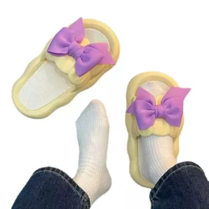 Thick Bow Tie Slippers Women Indoor Home Sandals Couples Bathroom Slides Non-slip Soft House Slippers 2023 - Image 5