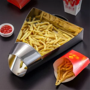 304 Stainless Steel French Fries basket package pack Funnel Fast Food Restaurant Kitchen Tools Chips Scoop Packing Shovel Tool - Image 2