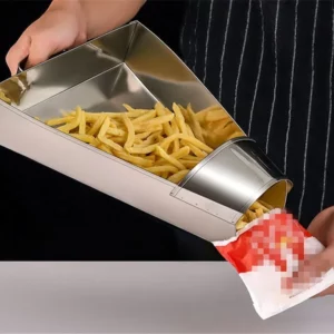 304 Stainless Steel French Fries basket package pack Funnel Fast Food Restaurant Kitchen Tools Chips Scoop Packing Shovel Tool - Image 6