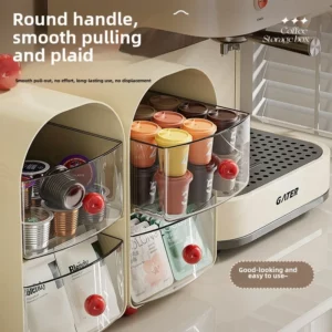 Desktop Coffee Organizer Corner Tea Bag Storage Box Drawer Sle Office Tea Water Room Table Storage Rack Capsule Coffee Organizer - Image 2