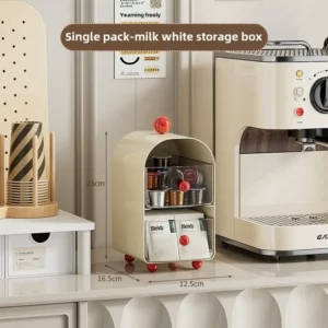 Desktop Coffee Organizer Corner Tea Bag Storage Box Drawer Sle Office Tea Water Room Table Storage Rack Capsule Coffee Organizer - Image 4