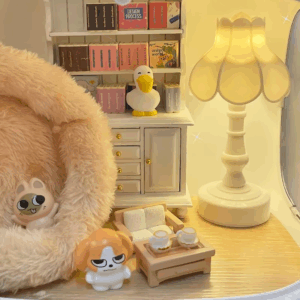 1:12 Dollhouse Miniature Flower Bud Table Lamp Night Light Furniture Home Model Decor Toy Doll House Accessories - Image 3