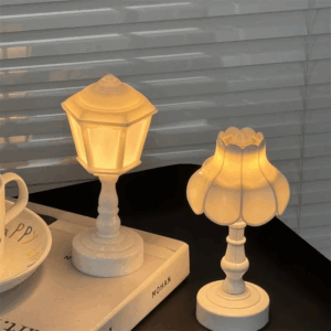 1:12 Dollhouse Miniature Flower Bud Table Lamp Night Light Furniture Home Model Decor Toy Doll House Accessories - Image 4