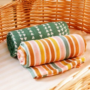 HappyFlute One Piece 120*110CM Muslin Cotton Fiber Muslin Baby Swaddles Soft Newborn Wrap Multifunction Infant Blankets - Image 2