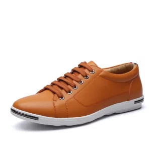 Men Size38-48 Casual Breathable White Sneaker Leather Driving Walking Shoes for Male Skate Comfortable Stylish for Everyday Wear - Image 6