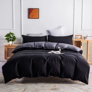 2/3 Pcs New Solid Color Quilt Cover Set Skin-Friendly Duvet Cover with 2 Pillowcases No Sheets Full Queen King Size Bedclothes - Image 4
