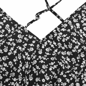 Plus Size Floral Print V Neck Cami Dress, Casual Sleeveless Spaghetti Strap Maxi Dress for Beach Holiday Vacation, Women's Plus - Image 2