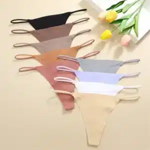 10Pcs Seamless Thong Women Thin Strap Low Waist High Flexibility Panties Sexy Underwear Ladies Briefs T-back Comfortable Women - Image 4
