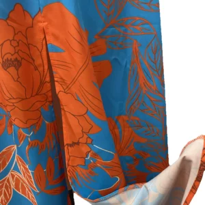Women's Statement Floral Halter-Neck Side-Slit Short-Sleeve Maxi Dress - Image 5