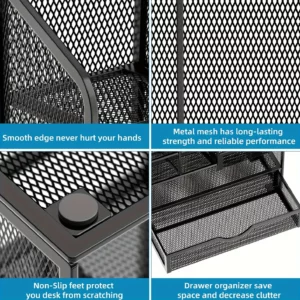 1 Piece Desktop Storage Rack, Multifunctional Stationery Storage Box, Office Supplies Storage Rack, Office Desk Accessories - Image 3