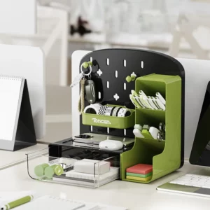 Desktop Storage Box Desk Pen Holder Storage Drawer Stationery Box Large Capacity for School Office Home Storage Rack - Image 2