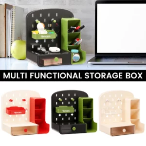 Desktop Storage Box Desk Pen Holder Storage Drawer Stationery Box Large Capacity for School Office Home Storage Rack - Image 4