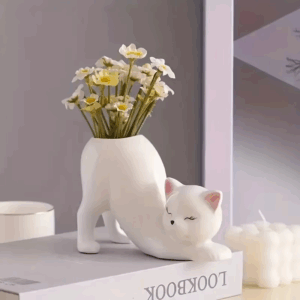 Cartoon Cute Cat Tail Flower Pot Creative Succulent Plant Resin Birthday Gift Desktop Decoration - Image 6