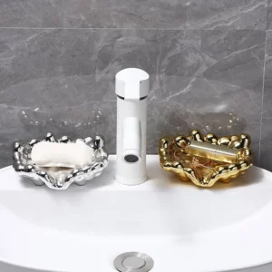 Cloud Shape Soap Box Plastic Self-Draining Soap Dish - Soap Holder, Saver & Tray for Shower, Bathroom & Kitchen - Image 4