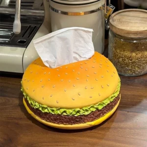 Hot Hamburger Tissue Box Creative American Retro Living Room Tissue Box Home Fun Decoration Ornaments Napkin Holder - Image 2