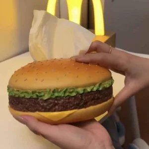 Hot Hamburger Tissue Box Creative American Retro Living Room Tissue Box Home Fun Decoration Ornaments Napkin Holder - Image 3