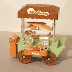 Cute Dessert Stand Ice Cream Truck Toy Colorful DIY Mini Bread Truck Mini Luminous Children's Food Stand Truck Toy Doll House - Image 5