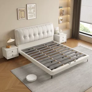 Modern Leather Bedroom Loft Single Double Kids' Bed Frame Sofa Up-holstered Beds King Bed Frame - Image 2