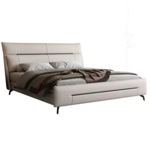 King Size Bed Frame Modern Solid Wooden Bedroom Set With Storage Cabinet Soft Beds For Bedroom Furniture Factory Direct - Image 3