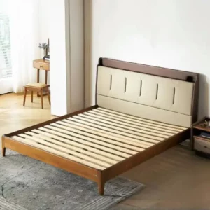 Wooden Headboard Bed Full Size Double Luxury Bedroom Twin Bed Frame Queen Size Platform Letto Matrimoniale Home Furniture - Image 3
