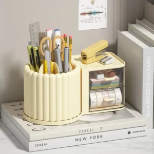 Desktop Simple Drawer Desk Organizer Large Capacity Organizers Office Accessories Pen Holder Storage Box Stationery School - Image 2