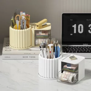 Desktop Simple Drawer Desk Organizer Large Capacity Organizers Office Accessories Pen Holder Storage Box Stationery School - Image 3