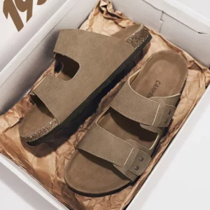 Soft Soled Cork Sandals Slippers Summer Beach Shoes Women Shoes Retro Slippers Fashion Design Men's Shoes Flip Flops Slippers - Image 3