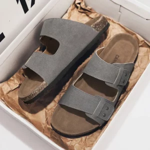 Soft Soled Cork Sandals Slippers Summer Beach Shoes Women Shoes Retro Slippers Fashion Design Men's Shoes Flip Flops Slippers - Image 4