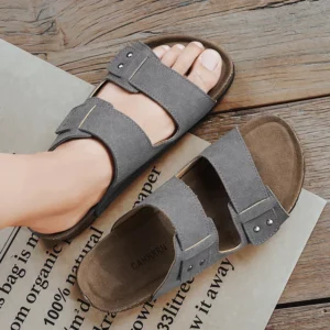 Soft Soled Cork Sandals Slippers Summer Beach Shoes Women Shoes Retro Slippers Fashion Design Men's Shoes Flip Flops Slippers - Image 6