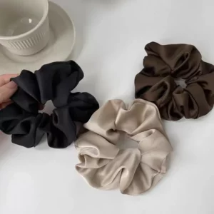 1pcs Women Silk Satin Scrunchies Korean Ladies Girls Elastics Hair Band Ponytail Hold Hair Accessories - Image 5