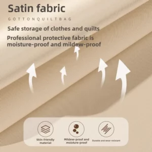 Premium Vacuum Compression Bags-Heavy-Duty Reusable Storage for Down Comforters & Quilts | Space-Saving Home & Travel Organizer - Image 4