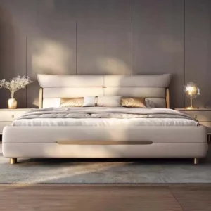 Modern Aesthetic Bed Multifonction Organiser King Size Double Bed Storage Space Marco De Cama Queen Moderno Luxury Furniture - Image 3