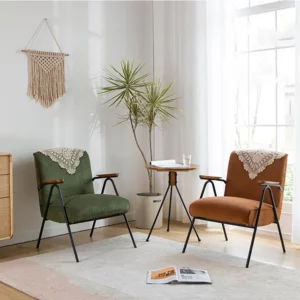 Joylove Fabric Sofa Living Room Lazy Modern Light Luxury Small Apartment Nordic Simple Modern Solid Wood Balcony Single Sofa - Image 6