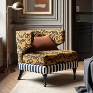 American retro single sofa lazy recliner medieval living room leisure tiger chair - Image 3