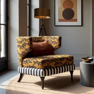American retro single sofa lazy recliner medieval living room leisure tiger chair - Image 5