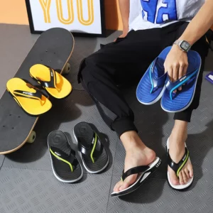 Summer Simple Outer Wear Men's Flip Flops Anti-slip Casual Beach Fashion Slippers - Image 2