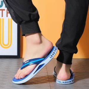 Summer Simple Outer Wear Men's Flip Flops Anti-slip Casual Beach Fashion Slippers - Image 4