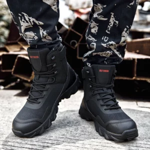 Upgraded Tactics Combat Training Boots Male Outdoors Camping Anti-wear Rapid Response Hiking Shoes Fishing Hunting Sneakers Men - Image 3