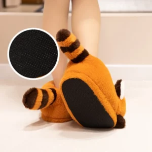 Women Indoor Fluffy Shoes Cute Cartoon Panda Fox Faux Fur Slippers New Arrival Soft Plush Female Home Floor Cotton Slipper - Image 6
