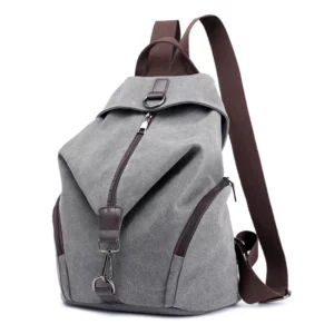 Fashion Canvas Female Backpack Multifuction Casual Backpack For Teenager Girls 2024 New Summer Women Large Capacity Shoulder Bag - Image 2