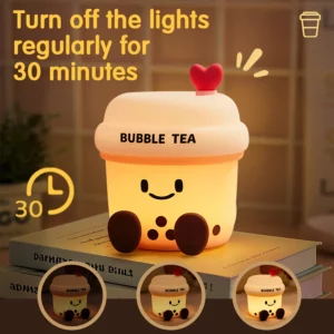 Milk Tea Cup Led Night Light Bubble Tea Cartoon Rechargeable Table Lamp Dimmable Kid Girlfriend Gift Popular Desk Bedroom Decor - Image 2