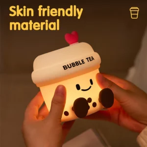 Milk Tea Cup Led Night Light Bubble Tea Cartoon Rechargeable Table Lamp Dimmable Kid Girlfriend Gift Popular Desk Bedroom Decor - Image 4