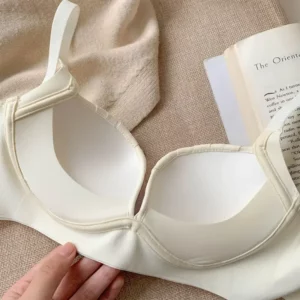 2024 New Pleated Bras Push Up Bra Small Chest No Steel Ring Wirelss Soft Bra Solid Color Sweet Seamless Bra - Image 6
