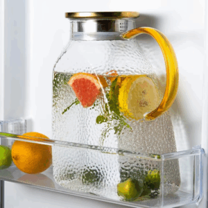 1.8L/60oz Glass Water Jug with Handle and Lid Refrigerator Water Jug for Cold and Hot Water Iced Tea Juice Coffee Milk Beverages - Image 7