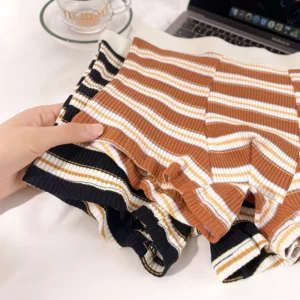 New Men's Underpants Cotton Men's Boxer Shorts Large Size Mid-Waist Striped Summer Breathable Boys Four Corner Pants Pants Pants - Image 3